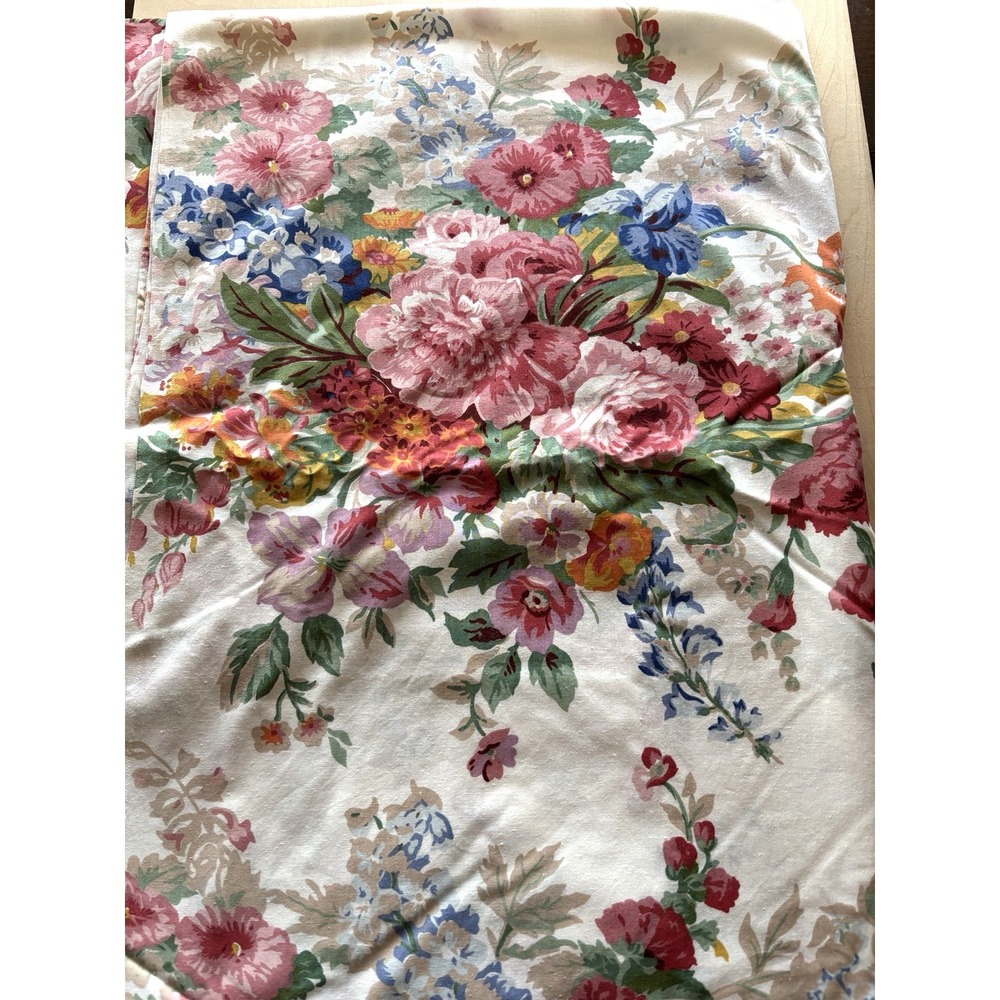 Vintage Ralph Lauren Southampton Twin Flat Sheet 1988 Beach House Floral